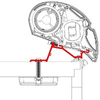 Adapter Carthago C-Line for Dometic Roof Awning PR 4500, Length 3,5 m