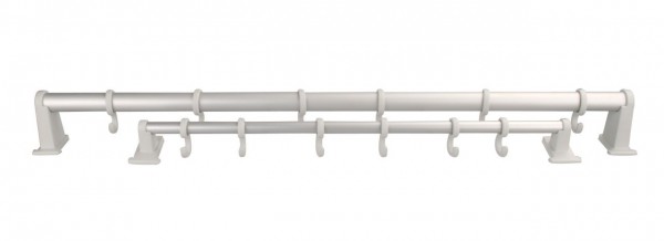 Towel Rack and Hook Rail with 6 Hooks