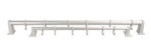 Towel Rack and Hook Rail with 6 Hooks