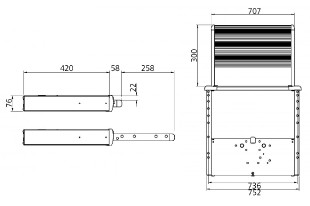 Vysouvací elektrické schůdky Thule Slide-Out Step 12 V 700 Alu