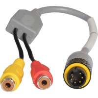 Adapter Monitor, 6-pole threaded plug to RCA connector