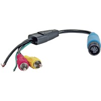 Monitor Adapter, 6-pole threaded coupling to RCA connector