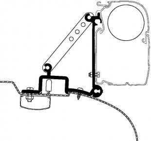 Střešní adaptér pro markýzy Thule Omnistor na Fiat Ducato r. v 1994 - 06/2006