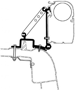 Střešní adaptér pro markýzy Thule Omnistor na Renault Master 1998