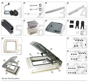Střešní okno Remis REMItop vario II – náhradní díly