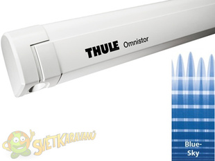 Markýza Thule Omnistor 5200, bílé tělo, plátno Blue Sky