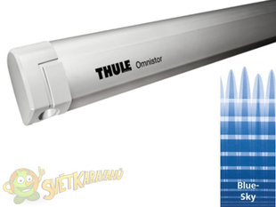 Markýza Thule Omnistor 5200, tělo eloxovaný hliník, plátno Blue - Sky