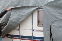 RV is accessible even with donned cover 1