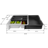 cutlery tray, adjustable, dimensions 1