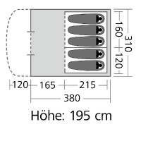 Tunnel Tent Rocky Mountain 5 Plus XL 2